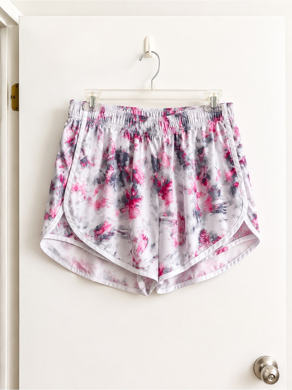 Calvin Klein Pink and Gray Athletic Shorts